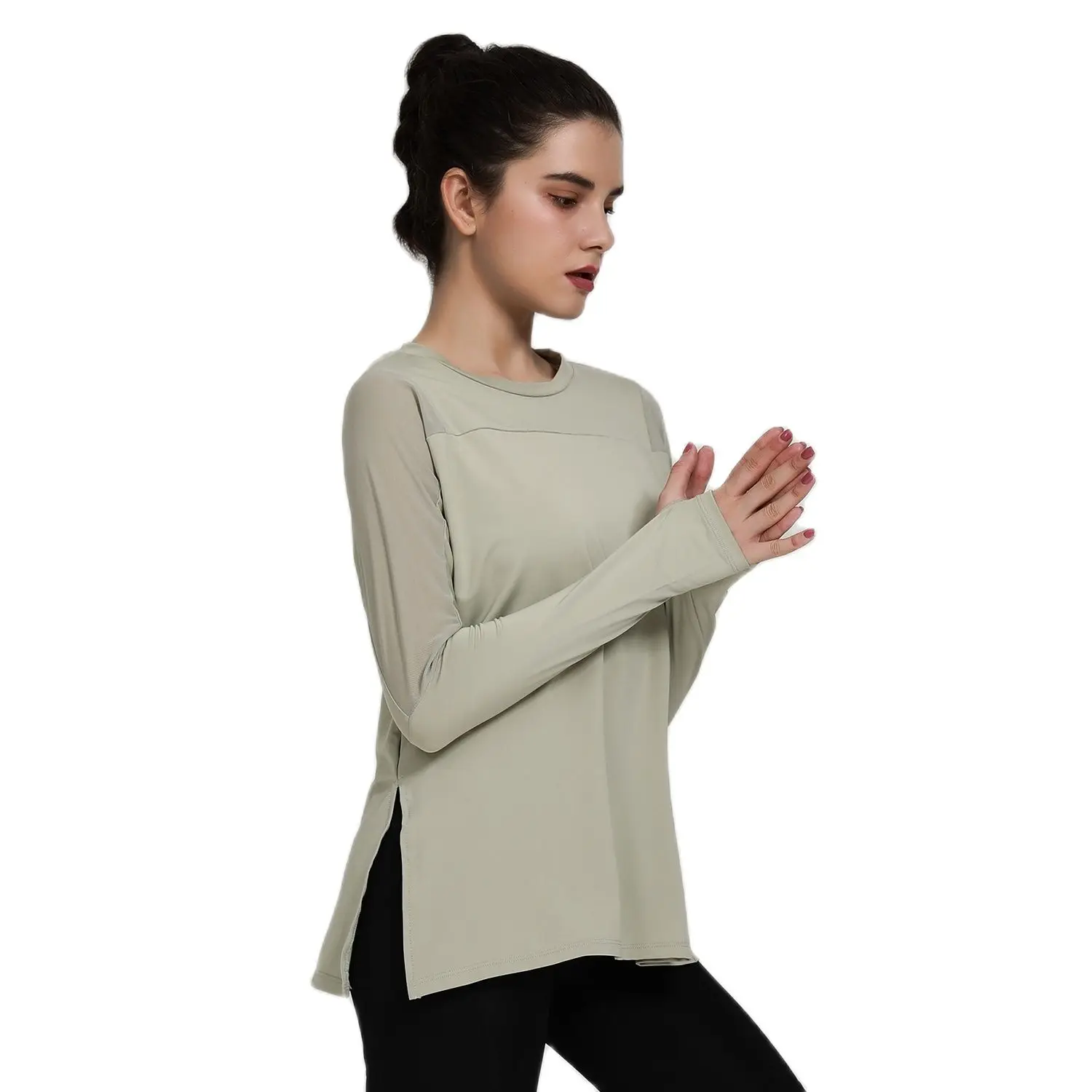 Сетчатый Быстросохнущий Спортивный Топ женские свободные рубашки для фитнеса