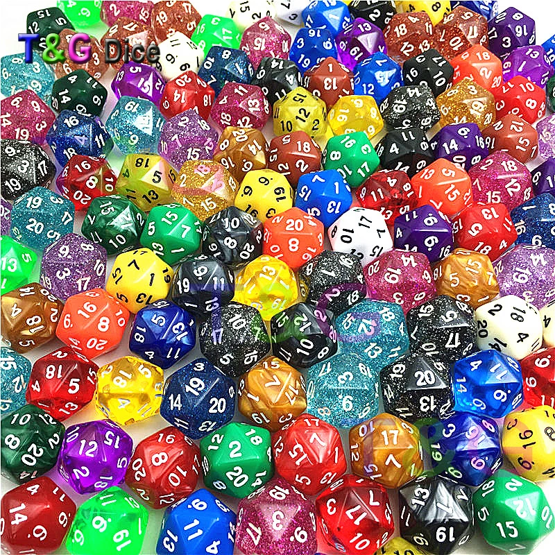Полный набор из 10 игральных костей Twenty Side D20 Экстремальная Укладка с Джерри для