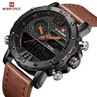 2021 Новый NAVIFORCE часы для мужчин Роскошные повседневные спортивные Водонепроницаемый календари цифровые часы хронограф кварцевые часы с кожаным ремешком, мужские наручные часы, 9134