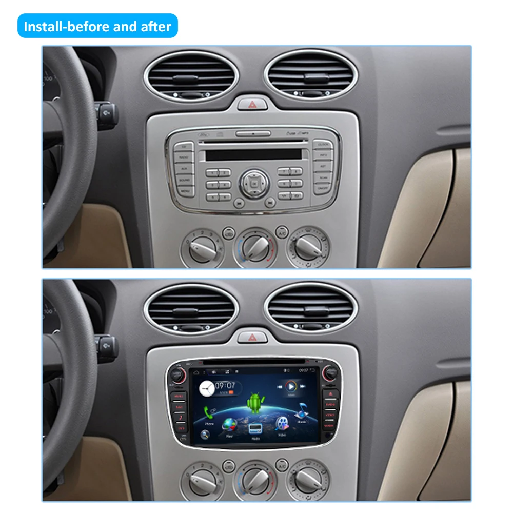 2din Android 10 автомобильный dvd плеер для Ford Mondeo focus S max smax Kuga c gps радио видео wifi BT