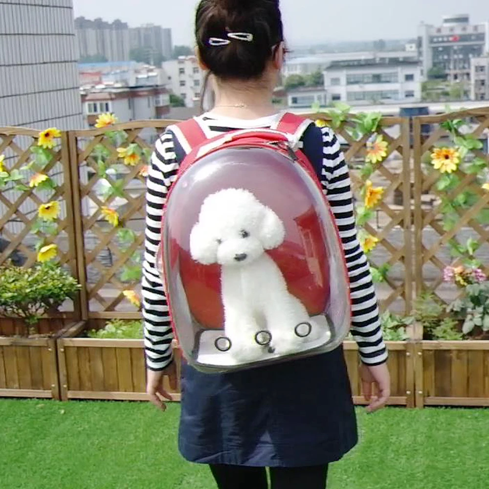 

Cat Carrier Bag Breathable Transparent Puppy Cat Backpack Cats Box Cage Small Dog Pet Travel Carrier Handbag Space Capsule