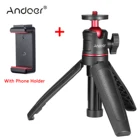 Мини-штатив для телефона Andoer, выдвижная настольная камера, аксессуары для телефона