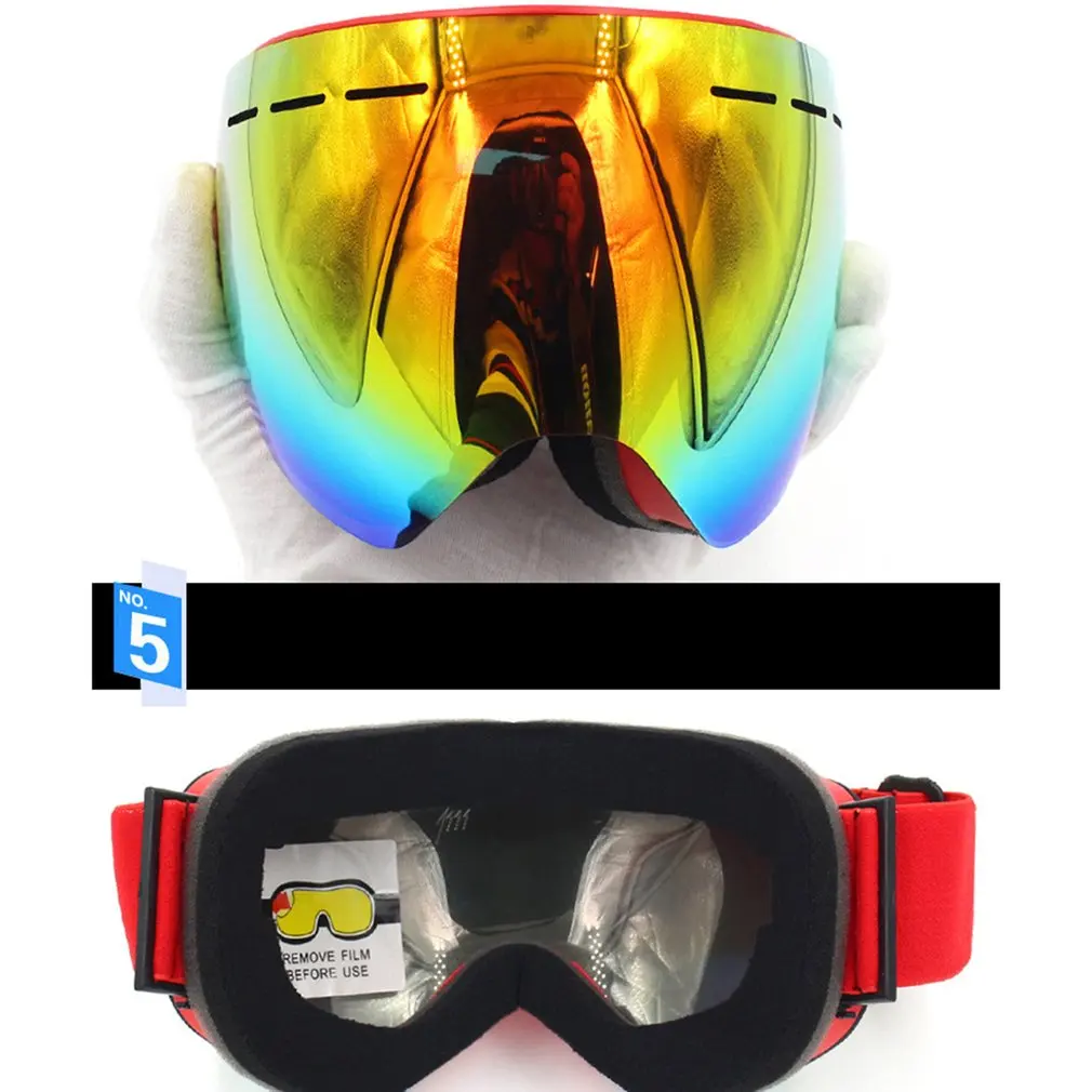 Ветрозащитные противотуманные лыжные очки для мужчин и женщин спортивные от