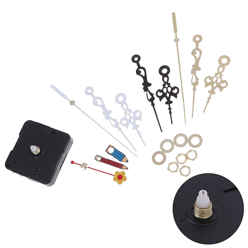 

1 Set DIY Quartz Clock Set Silent Large Wall Movement Mechanism Black & Red Hands Repair Tool Parts Kit