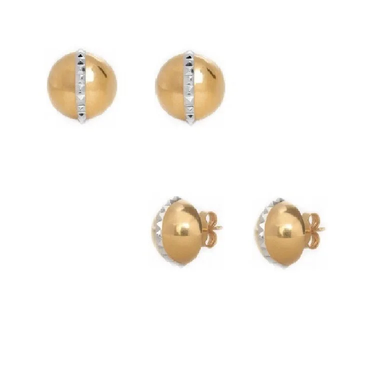 

New Gold-Gold-Tone Silver-Finish Small Pyramid-Shaped Stud Earrings Personality All-Match Cold