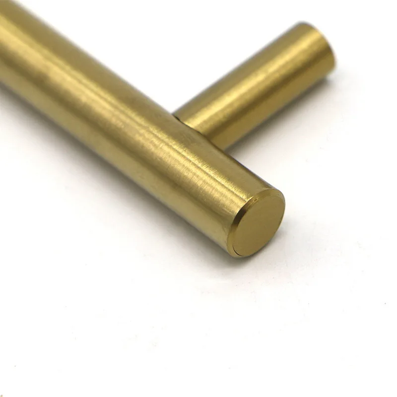 Современные матовые черные золотые прямые ручки для шкафа из нержавеющей стали