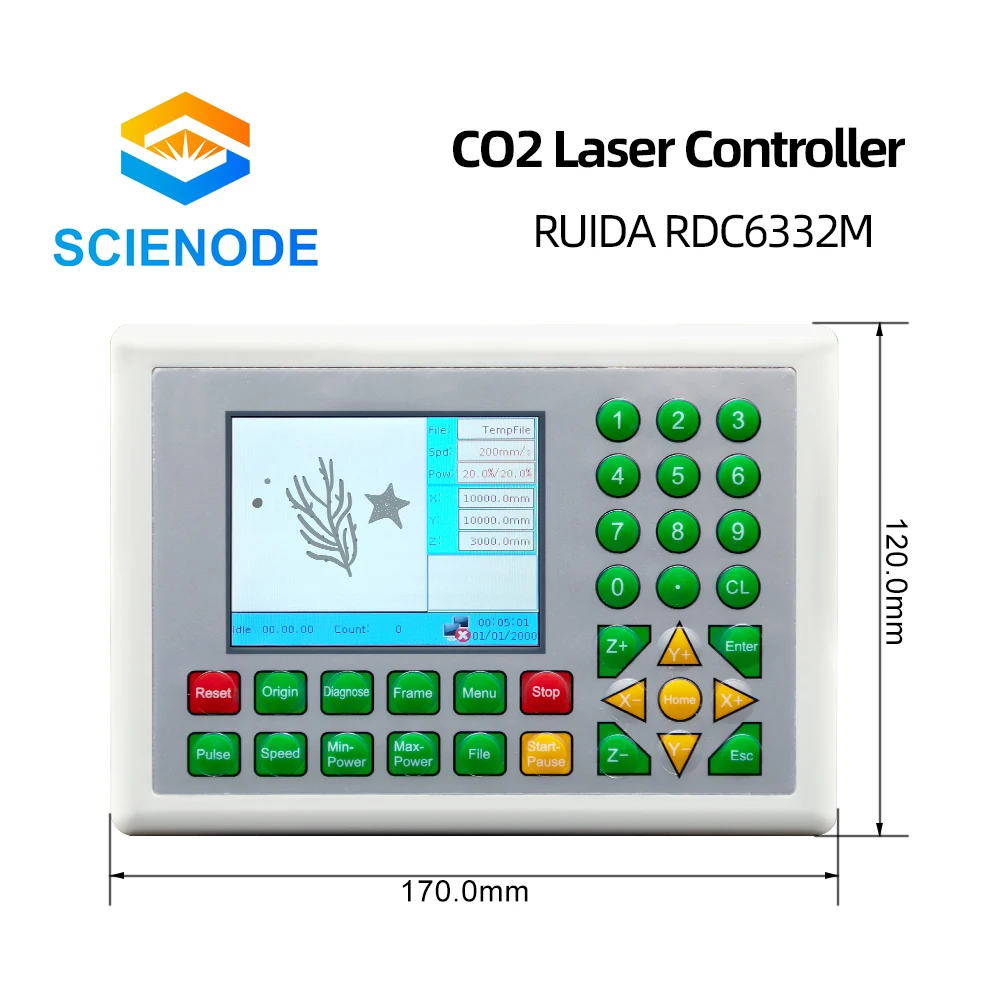 

Scienode Ruida RDC6332M CO2 Laser Controller Card System Laser Control Panels CO2 Laser Engraving Cutting Machine High Quality