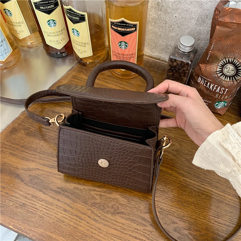 Крокодиловый узор сумки через плечо для женщин 2019 маленькая сумочка на цепочке