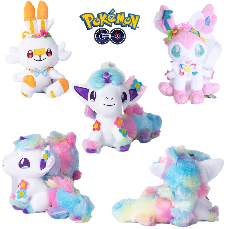 

Рождественская плюшевая кукла с покемоном, сильвеоном, скорбанни, Пасхальная плюшевая игрушка с покемоном, маленькие набивные животные, ка...