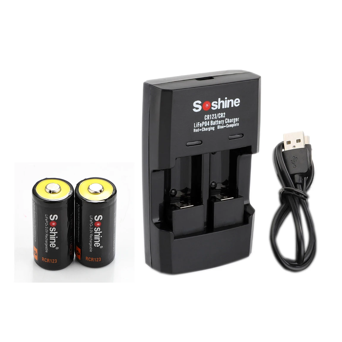 Аккумуляторы Soshine 16340 RCR123 LiFePO4 3 в 600 мАч 2 шт.|battery 3v|battery lifepo4battery battery |