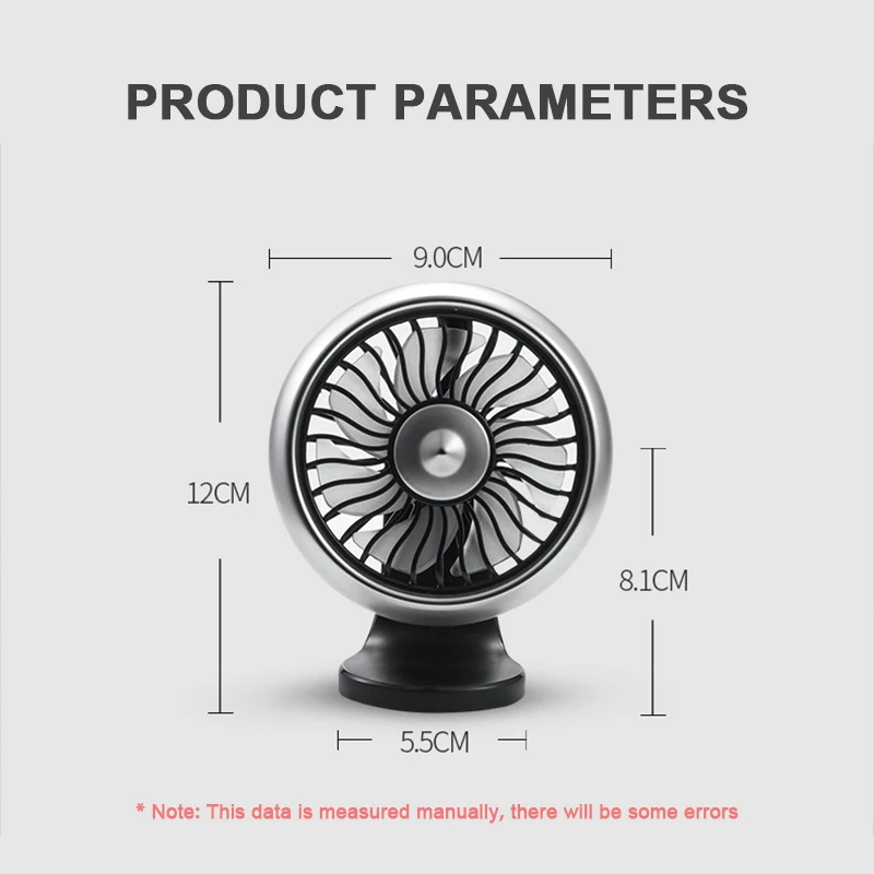 Универсальный вентилятор для вентиляционного отверстия и дешборда автомобиля