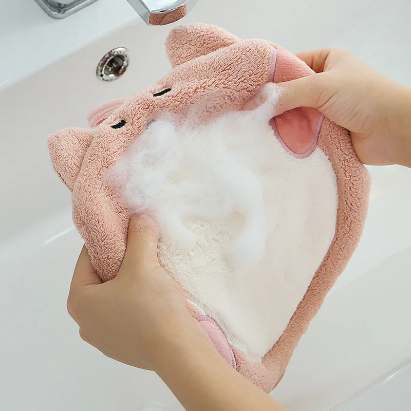 

Подвесное полотенце для рук с милым котом, прочное, удобное, впитывающее, простое в использовании, для дома и офиса TS2