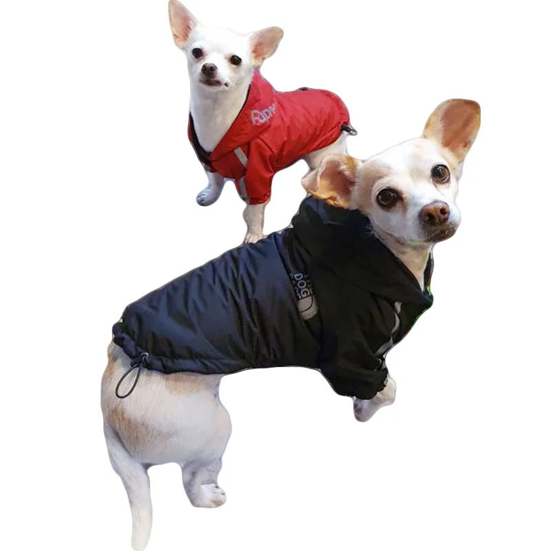 Dogs Waterproof Reflective raincoat Pet outdoor jacket Dog Padded Soft Hoodie Costume Windproof clothes Coat the dog face | Дом и сад
