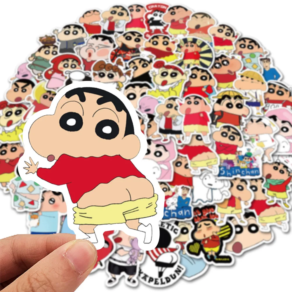 50 шт в наборе Kawaii Crayon Shin-chan мультфильм Граффити наклейки DIY скейтборд ноутбук