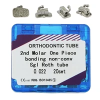 dental orthodontic monoblock bondable buccal tubes roth 0 022 2nd molar 80 pcs20 set