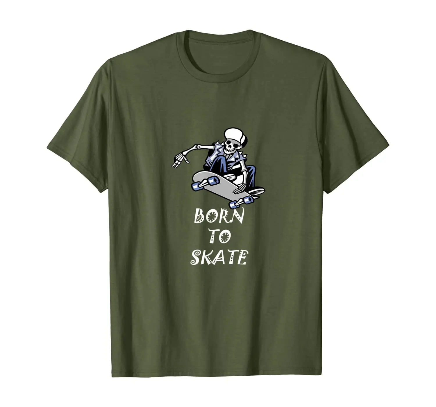 

Funny Skeleton Skater Retro SKATEBOARD T-shirt Skater Gift