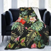 vintage hawaiian floral throw blanket warm blanket lightweight microfiber bed blanket for couch fleece