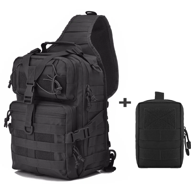 Backpack and Pouch 2 Molle тактический слинг рюкзак 20л Военная Сумка Многофункциональная Водонепроницаемая EDC сумка рюкзак для охоты пешего туризма альпинизма - Цвет: Backpack and Pouch 2