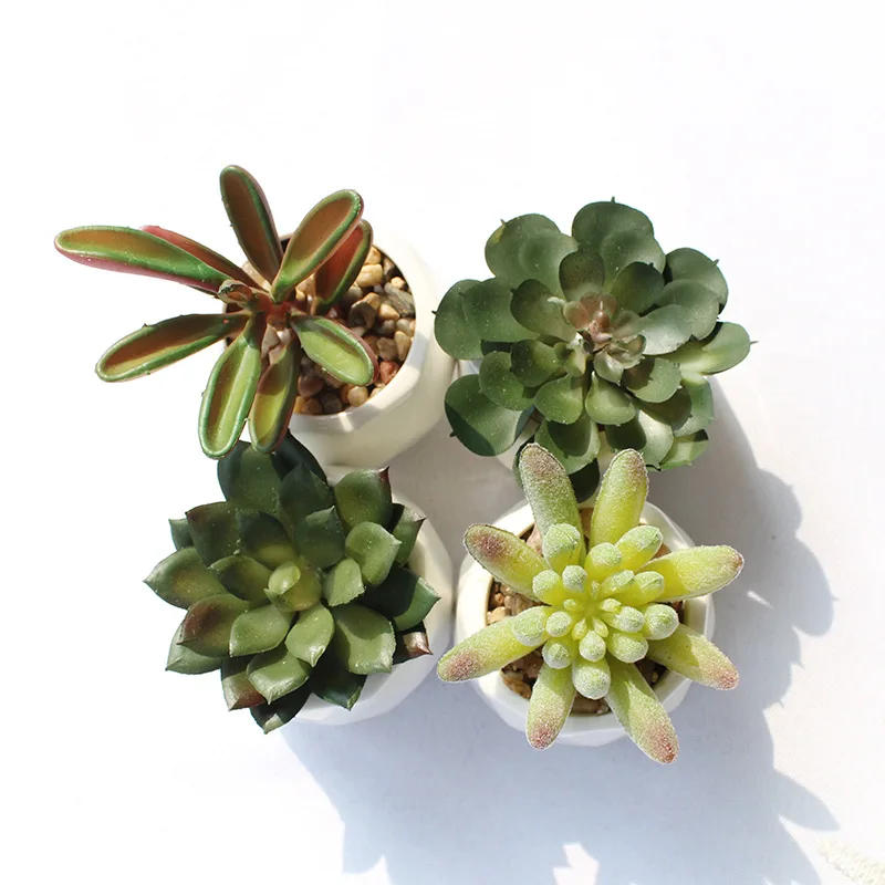 Зеленые искусственные суккуленты растения для украшения дома и сада свадебные