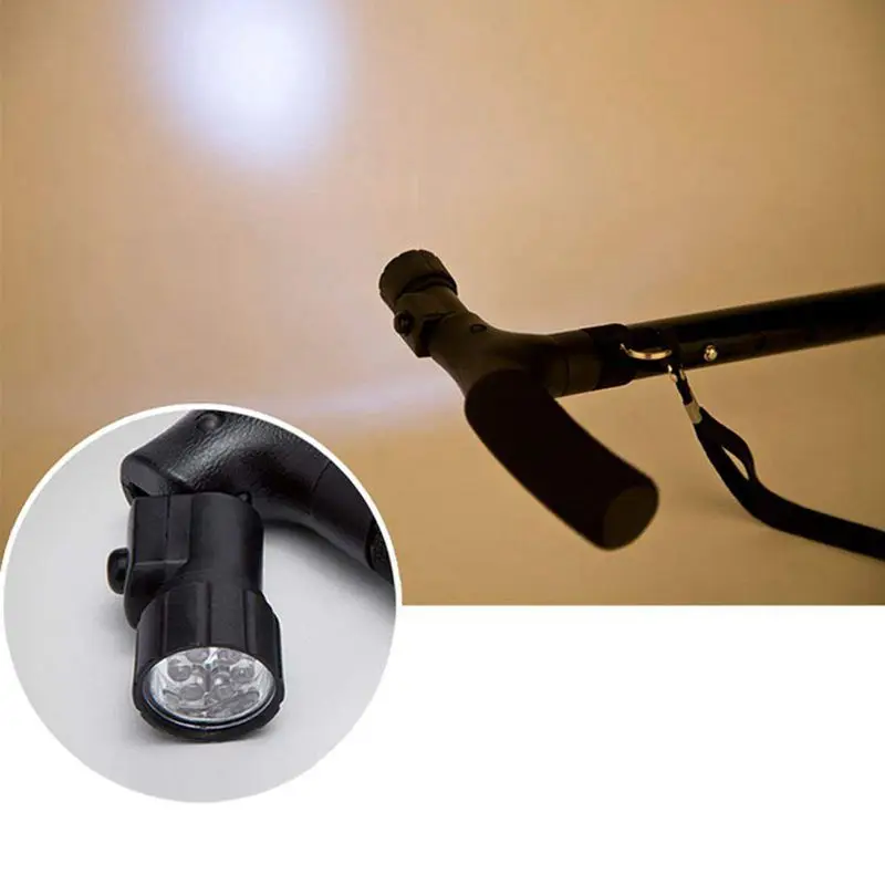 Professional LED Folding Walking Cane with Carrying Bag for Old Gentleman or Lady Aluminum Alloy Foldable Light | Спорт и