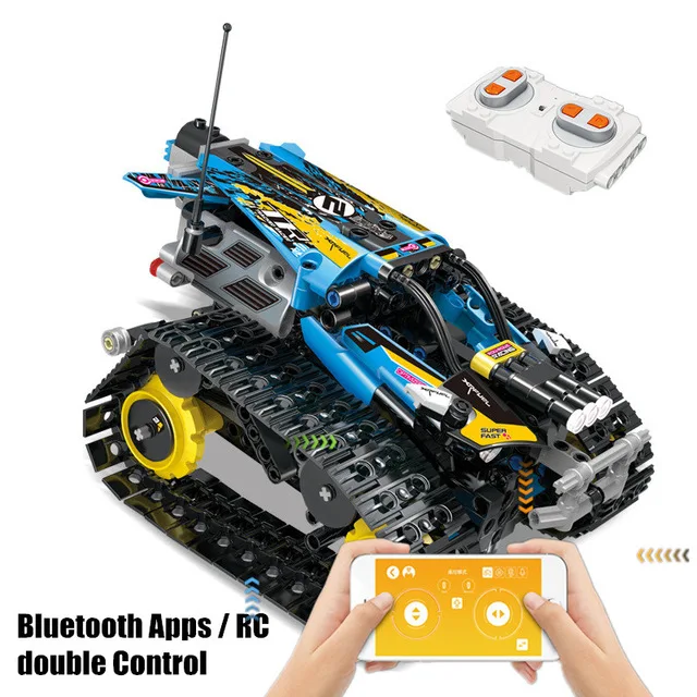 Новый MOC RC Гусеничный гонщик Автомобильный Электрический двигатель функция