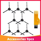 Запасные части для робота-пылесоса Xiaomi Mijia 1  1S Roborock S4 S5 S6 Max, черныебелые, 3 руки5 рук, боковая щетка