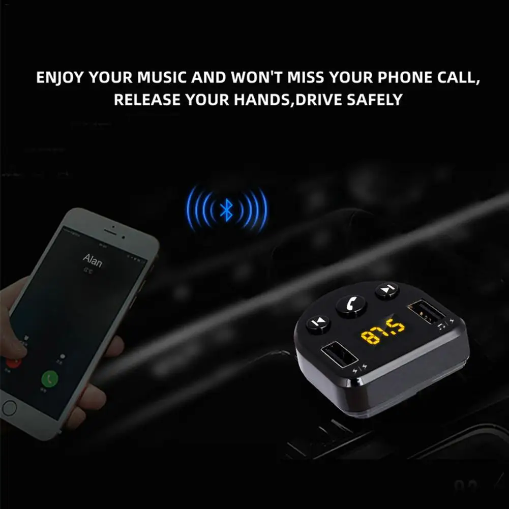 T852 Автомобильный MP3 умный двойной USB Bluetooth приемник плеер V5.0 + ED беспроводной
