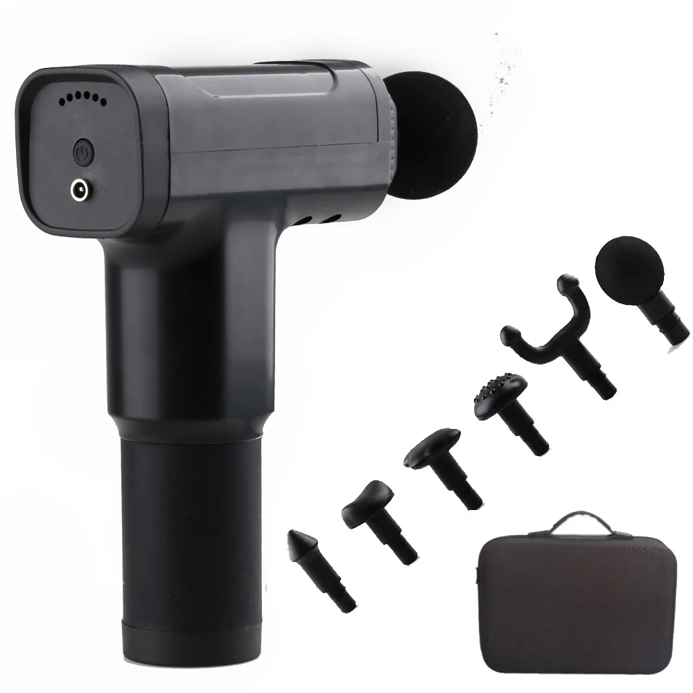 

Массажный пистолет для мышц, перезаряжаемый Массажер для глубоких тканей, терапевтический пистолет для облегчения боли в мышцах, формирова...