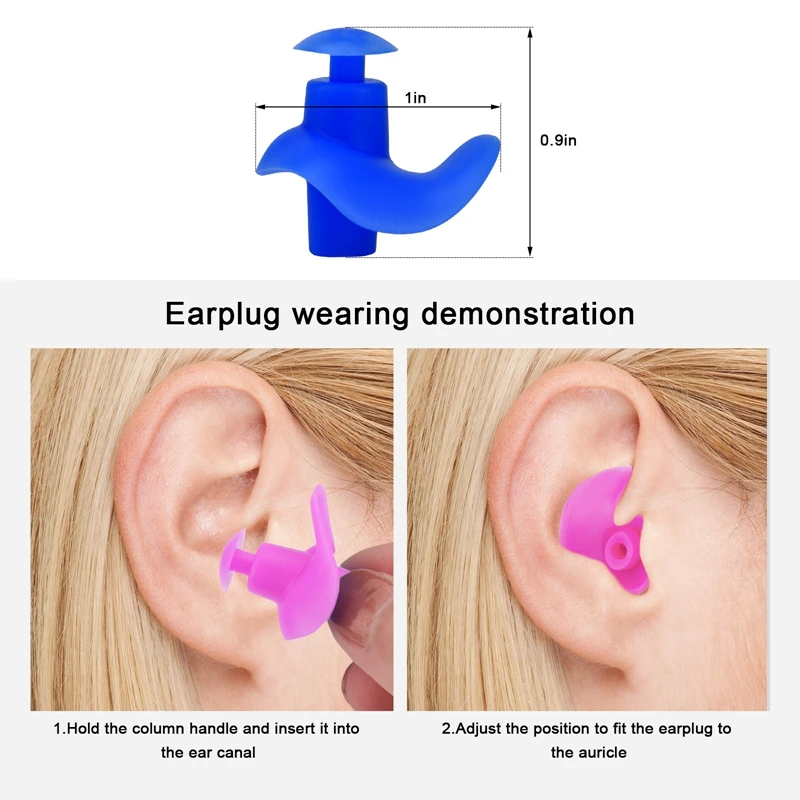 

6 Pair Soft Ear Plugs with Box Silica Gel Environmental Silicone Waterproof Dust-Proof Earplugs Diving Swimming Ear Sets