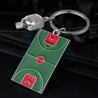 veniway new fashion jewelry metal basketball hoop keychain keyringsboyfriend gift unique design school team fans gift