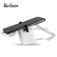 mobile phone security anti theft device white display stand apple android phone secure burglar alarm system holder with clamp
