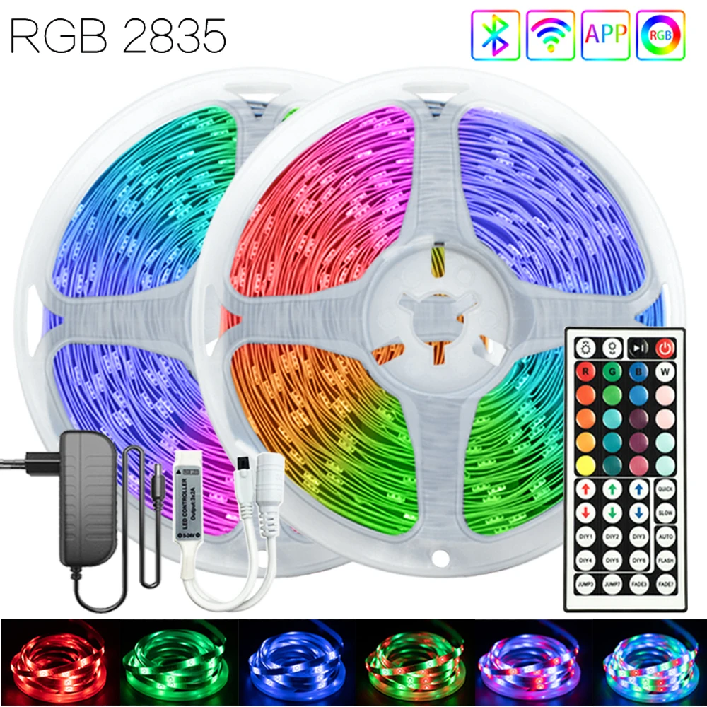 

65.6 ft (20M) Decorate to Home Festival LED Strip12V RGB 2835 EU Plug Infrared Remote Control Waterproof DIY Flexible Lamp Tape
