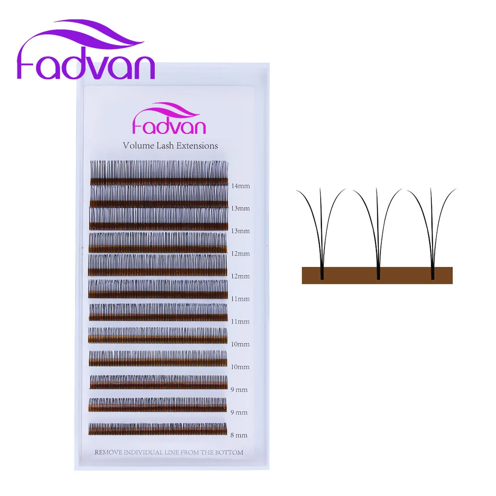 FADVAN ресницы готовые объемные широкие вентиляторы 3D/5D длинные Стволовые русские