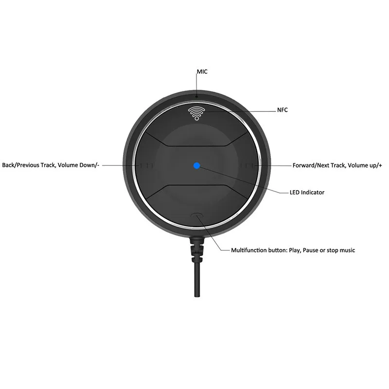 2019 беспроводной Bluetooth приемник 3 5 мм двойной USB Автомобильное зарядное устройство