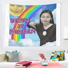 Гобелен с надписью believe in uself, настенное покрывало с изображением астрологии