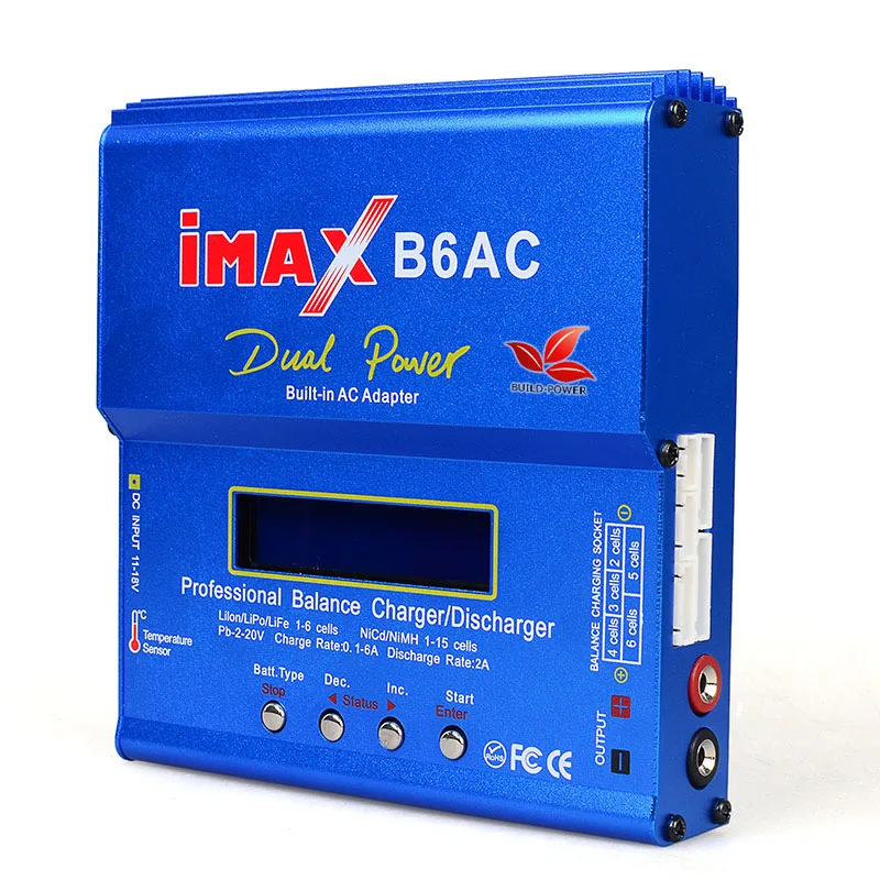 IMAX B6 AC 80 Вт B6AC Lipo NiMH 3S/4S/5S RC зарядное устройство для балансировки аккумулятора + EU US