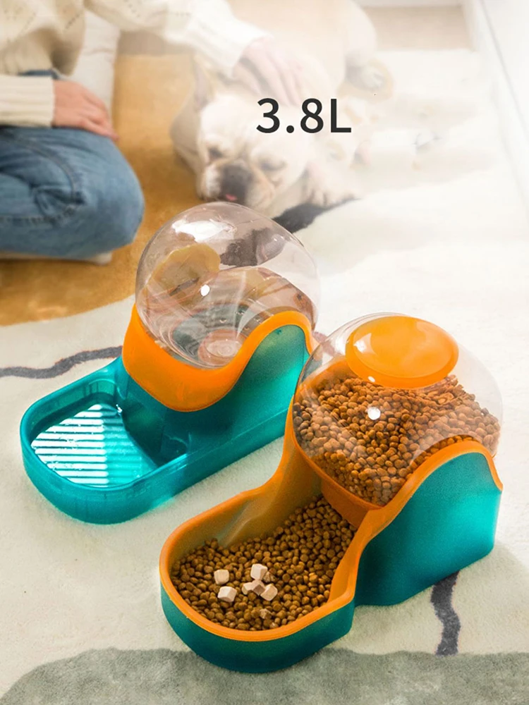 

3.5L 6Colors Pet Dog Cat Feeder Drinker Set Bowls Drinking Water Bottle Kitten Bowls Slow Food Feeding Container Pet Supplies