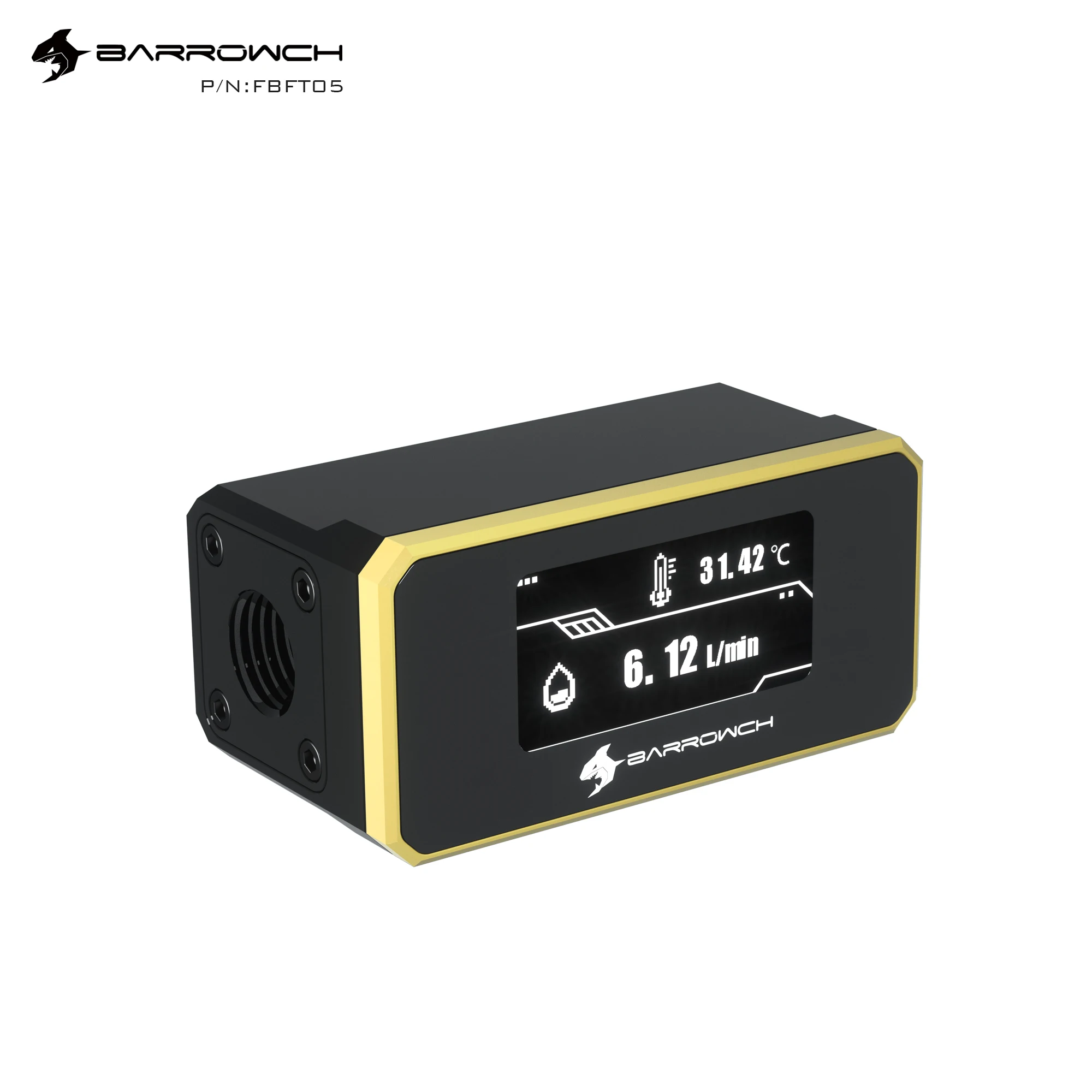 

Barrowch display OLED integrate water temperature meter and flow FBFT05meter