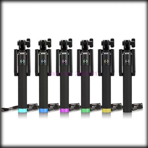 

by dhl or ems 200 pieces wired selfie stick monopod for samsung galaxy S5 note3 iphone 6 5S Luxury extendable folding