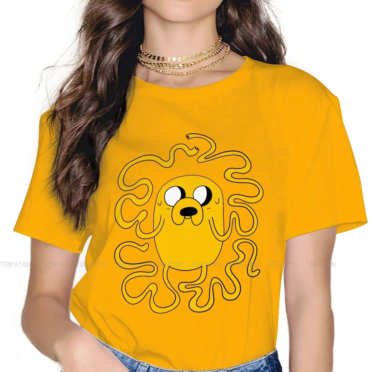 

Женские рубашки с забавными руками Jake, винтажная Женская одежда оверсайз с временем приключений, повседневные женские блузы в стиле Харадз...