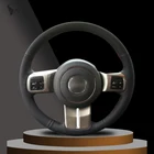 Чехол рулевого колеса ручной работы из искусственной кожи для Jeep Grand Cherokee 2011-13 Compass Wrangler Patriot 2011 2012-2016