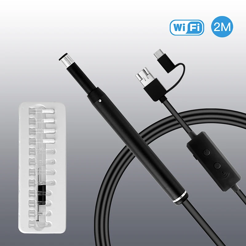 Новинка 2019 беспроводной Эндоскоп осматривающая камера ушной воск инструмент для
