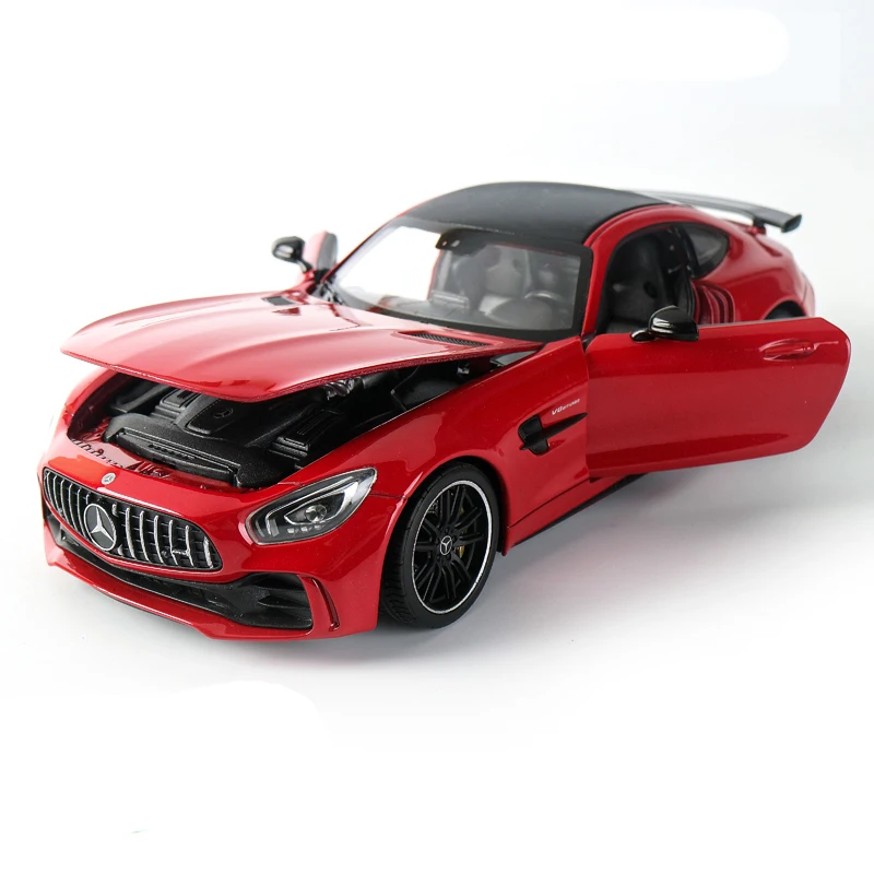 

Модель автомобиля Mercedes-Benz AMG GTR из сплава в масштабе 1:24, украшения, коллекционные подарки