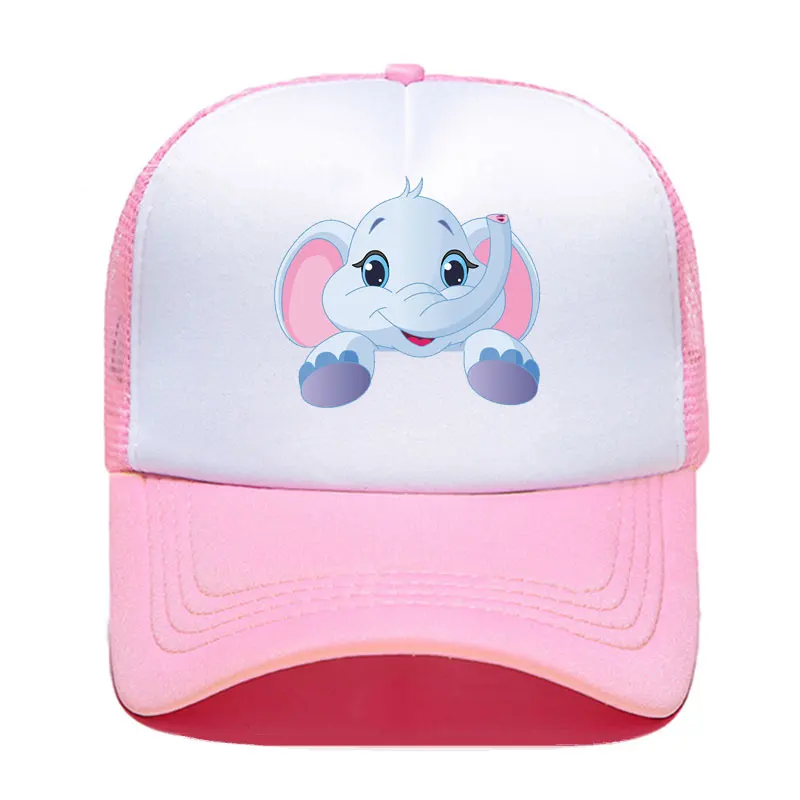 

2020 New Cute Animal Elephant Funny Print Baseball Cap Men Women Parent-child Hats Mesh Visor Outdoor Sun Hat Adjustable Caps