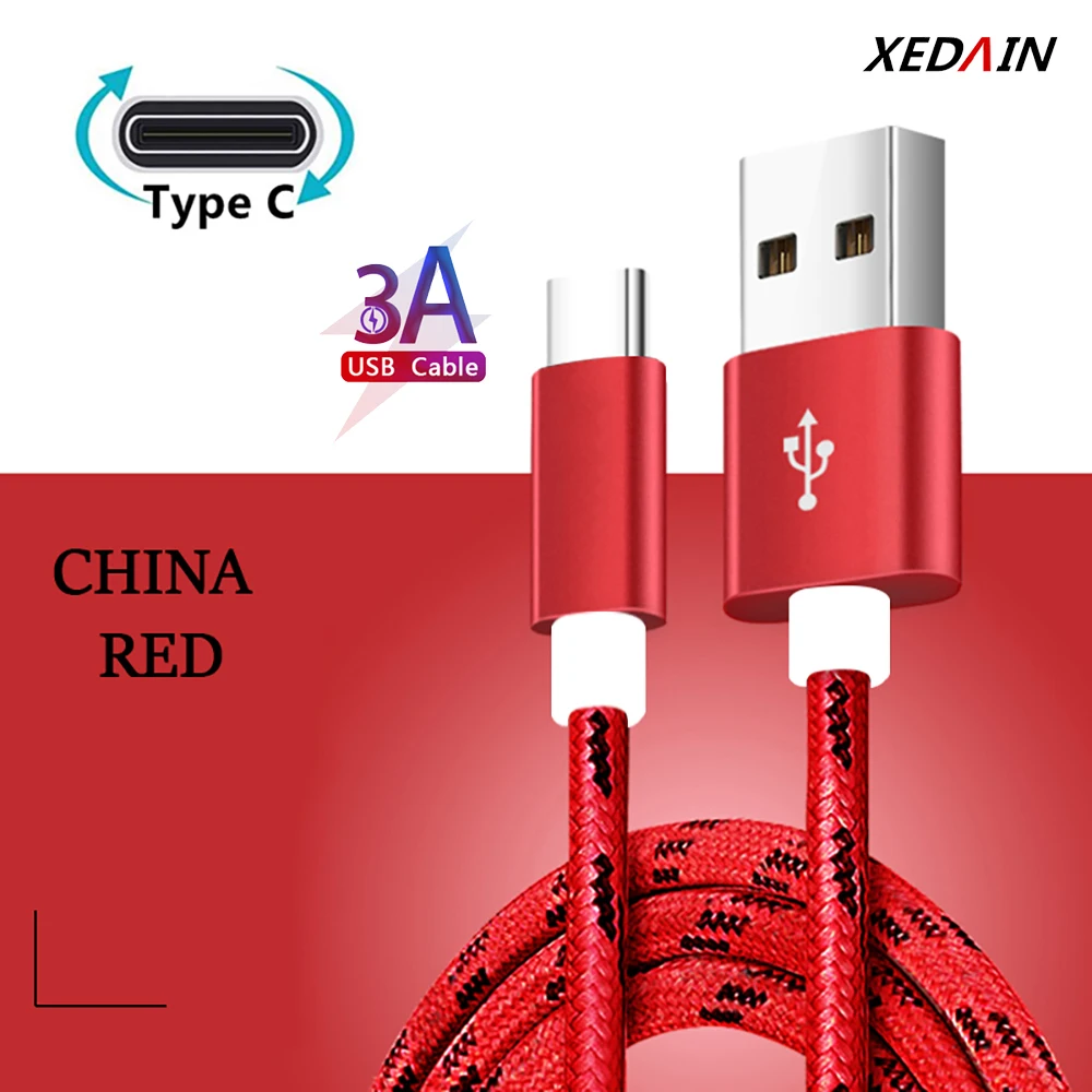 Хороший кабель USB Type C 3A для Samsung Xiaomi Redmi Note 7 Mi 9t шнур быстрой зарядки стандартное