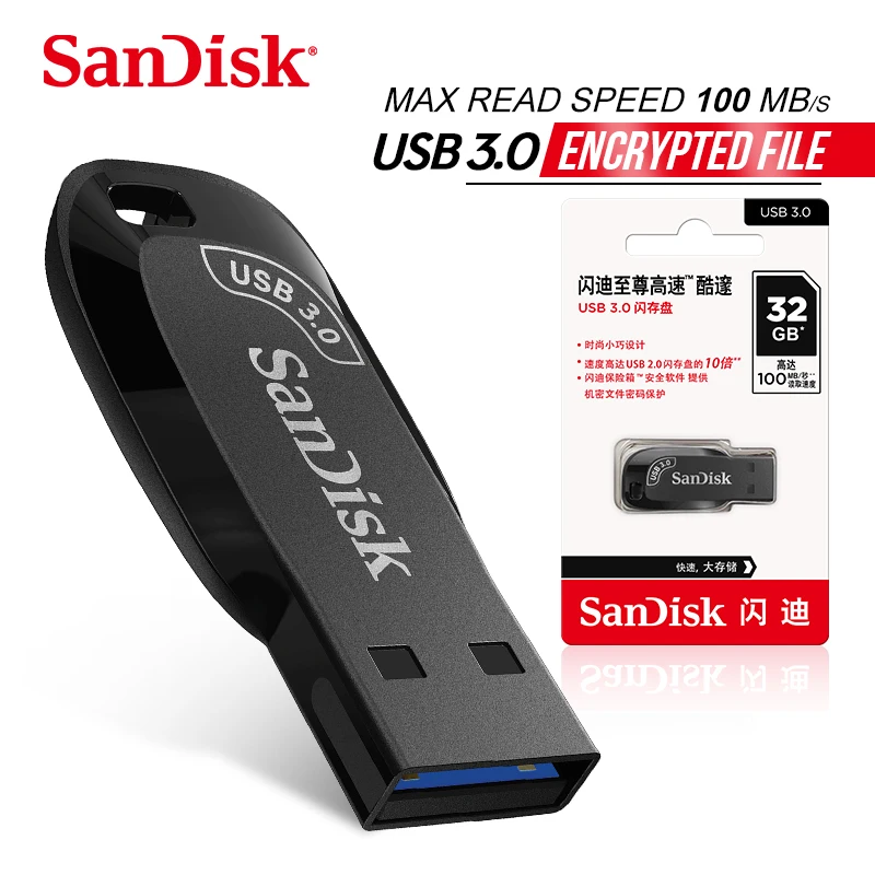 Двойной Флеш-накопитель SanDisk Ultra переключения флеш-накопитель USB 3 0 CZ410 100 МБ/с. макс