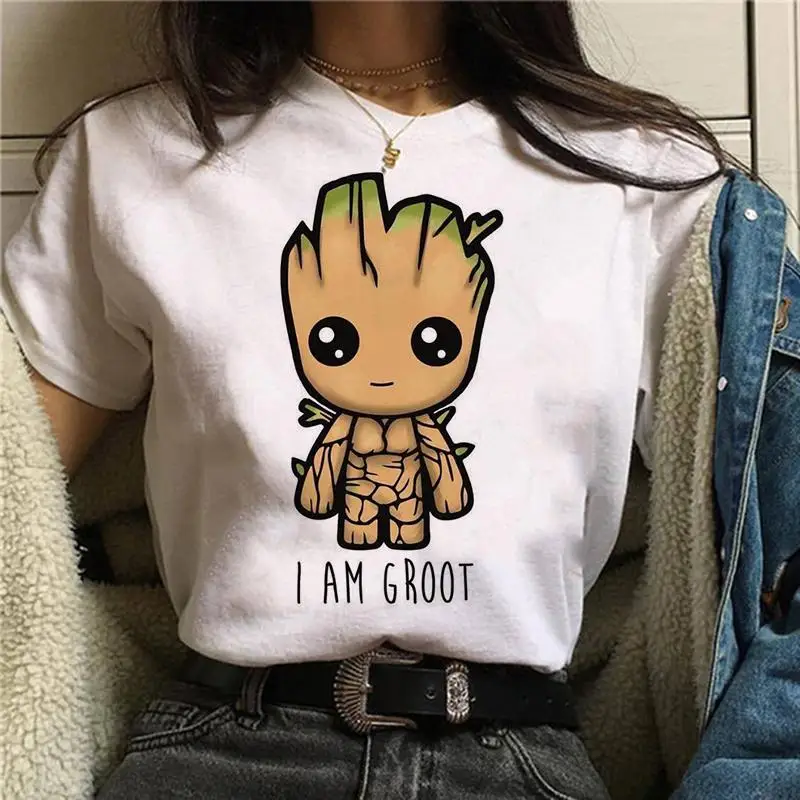 Футболка с милым принтом Bady Groot унисекс топы для мужчин/женщин футболка забавная