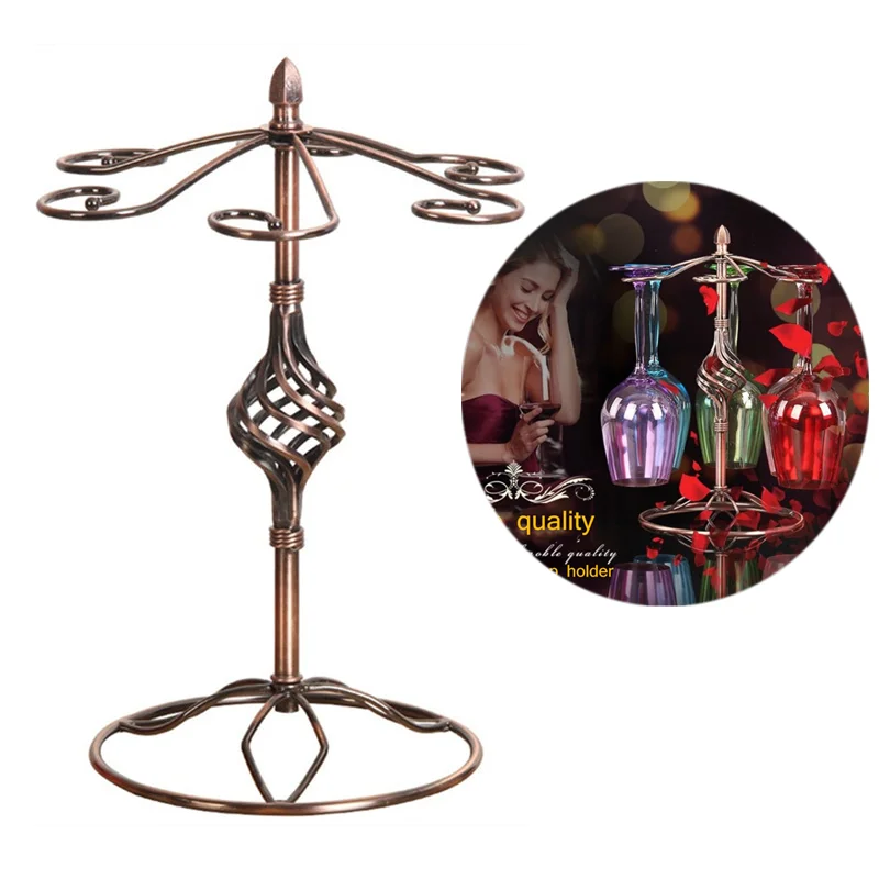 

2021 wine glass rack Stand Hanging Shelf Wine Holder Bracket Decor Metal Organizer for Home bar Storage Kitchen Supplies