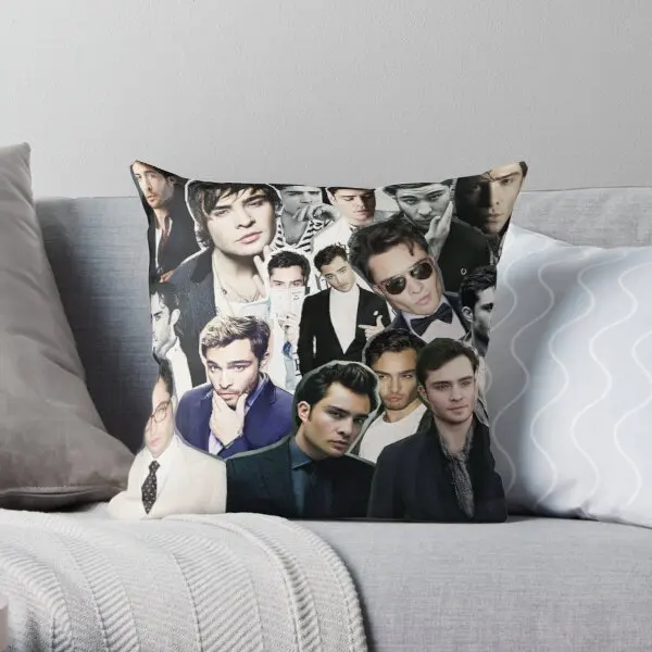 

Ed Westwick Collage Printing Throw Pillow Cover Wedding Sofa Square Home Anime Hotel Comfort Case Decor Pillows not include