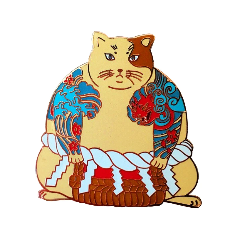 Значок для профессиональной борьбы Sumo yakудза аксессуары фигурок кошек |